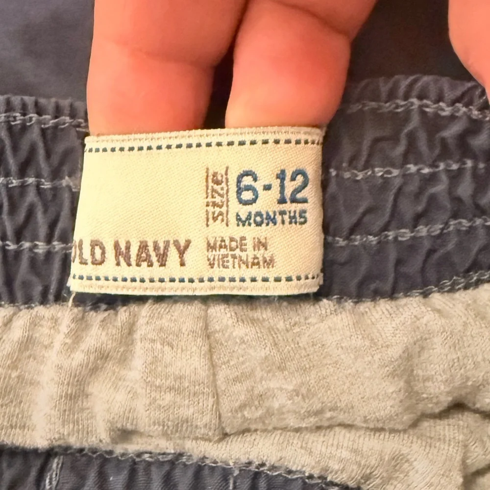 Old Navy Kids Y2K  Navy Lined Cargo Pants size 6-12M
